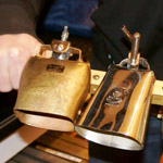 Two of Frank Zappa's cowbells at the UMRK